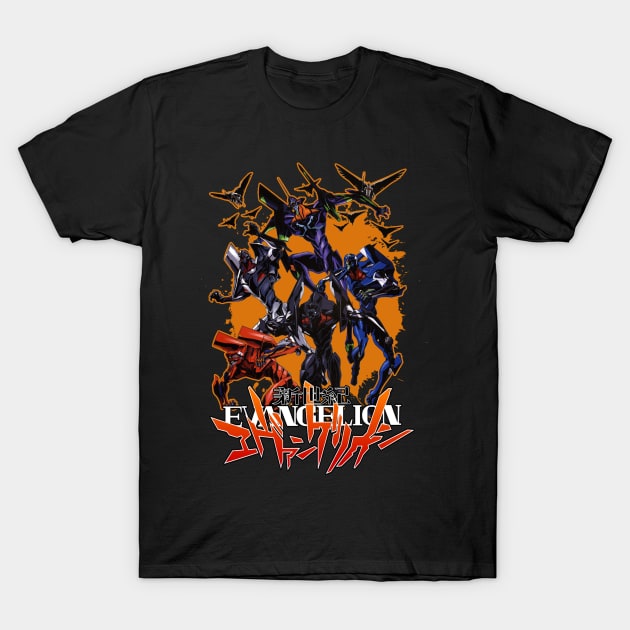 evangelion robot T-Shirt by olivia parizeau